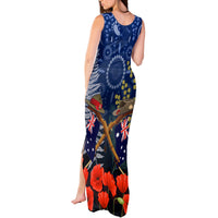 Anzac Tank Maxi Dress Australia Aboriginal Mix New Zealand Slouch Hats LT7 - Polynesian Pride