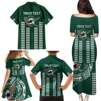 Hawaii Rainbow Warriors Personalized Family Matching Puletasi and Hawaiian Shirt Kakau Ikakai Laau Pama
