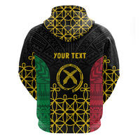 Vanuatu Indipendens Dei Zip Hoodie Tribal Sand Drawing