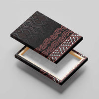 Maori Taniko Patterns Canvas Wall Art Brown Niho Taniwha Mix Paatiki Motifs