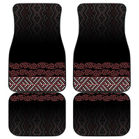 Maori Taniko Patterns Car Mats Brown Niho Taniwha Mix Paatiki Motifs