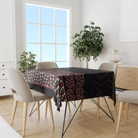 Maori Taniko Patterns Tablecloth Brown Niho Taniwha Mix Paatiki Motifs