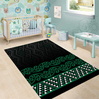 Maori Taniko Patterns Area Rug Pounamu Niho Taniwha Mix Paatiki Motifs