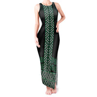 Maori Taniko Patterns Tank Maxi Dress Pounamu Niho Taniwha Mix Paatiki Motifs