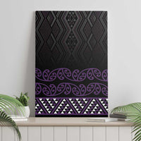 Maori Taniko Patterns Canvas Wall Art Purple Niho Taniwha Mix Paatiki Motifs