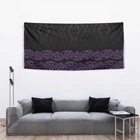 Maori Taniko Patterns Tapestry Purple Niho Taniwha Mix Paatiki Motifs