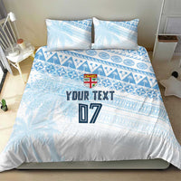 Fiji Rugby Custom Kaiviti Masi Bedding Set Turquoise - Polynesian Pride