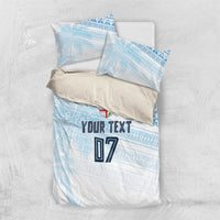 Fiji Rugby Custom Kaiviti Masi Bedding Set Turquoise - Polynesian Pride