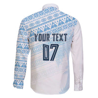 Fiji Rugby Custom Kaiviti Masi Family Matching Short Sleeve Bodycon Dress and Hawaiian Shirt Turquoise - Polynesian Pride