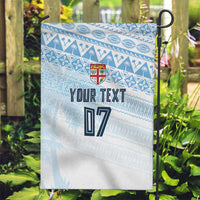 Fiji Rugby Custom Kaiviti Masi Garden Flag Turquoise - Polynesian Pride