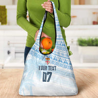 Fiji Rugby Custom Kaiviti Masi Grocery Bag Turquoise - Polynesian Pride