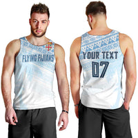 Fiji Rugby Custom Kaiviti Masi Men Tank Top Turquoise - Polynesian Pride