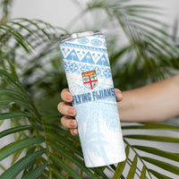 Fiji Rugby Custom Kaiviti Masi Skinny Tumbler Turquoise - Polynesian Pride