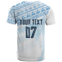 Fiji Rugby Custom Kaiviti Masi T Shirt Turquoise - Polynesian Pride