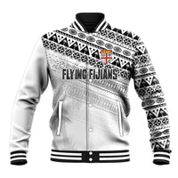 Fiji Rugby Custom Kaiviti Masi Baseball Jacket Black - Polynesian Pride