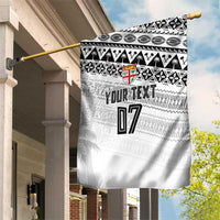 Fiji Rugby Custom Kaiviti Masi Garden Flag Black - Polynesian Pride