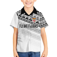 Fiji Rugby Custom Kaiviti Masi Hawaiian Shirt Black - Polynesian Pride