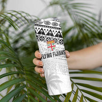 Fiji Rugby Custom Kaiviti Masi Skinny Tumbler Black - Polynesian Pride