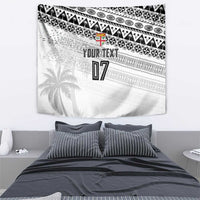 Fiji Rugby Custom Kaiviti Masi Tapestry Black - Polynesian Pride