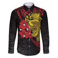 Papua New Guinea 49th Independence Day Family Matching Off Shoulder Short Dress and Hawaiian Shirt Motuan Revareva Bird-of-Paradise