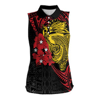 Papua New Guinea 49th Independence Day Women Sleeveless Polo Shirt Motuan Revareva Bird-of-Paradise