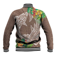 Polynesia Baseball Jacket Sharks Duo Tropical Brown
