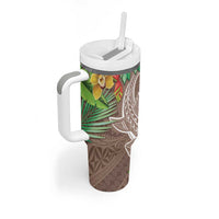 Polynesia Tumbler With Handle Sharks Duo Tropical Brown
