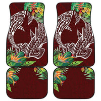 Polynesia Car Mats Sharks Duo Tropical Oxblood
