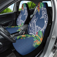 Polynesia Car Seat Cover Sharks Duo Tropical Navy