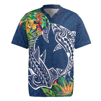 Polynesia Rugby Jersey Sharks Duo Tropical Navy