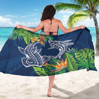 Polynesia Sarong Sharks Duo Tropical Navy