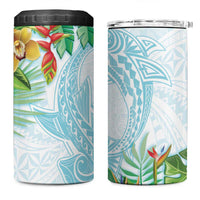Polynesia 4 in 1 Can Cooler Tumbler Sharks Duo Tropical Turquoise