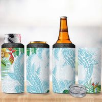 Polynesia 4 in 1 Can Cooler Tumbler Sharks Duo Tropical Turquoise