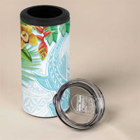 Polynesia 4 in 1 Can Cooler Tumbler Sharks Duo Tropical Turquoise