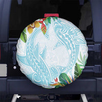 Polynesia Spare Tire Cover Sharks Duo Tropical Turquoise LT7 - Polynesian Pride