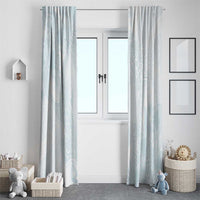 Polynesia Window Curtain Sharks Duo Tropical Off White