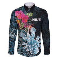 Niue Personalised Family Matching Summer Maxi Dress and Hawaiian Shirt Hiapo Mix Coconut Crab