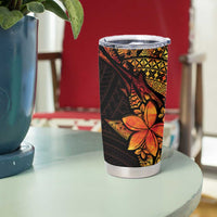 Niue Fakaalofa Atu Tumbler Cup Whale Hiapo Fiery Motif