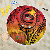 Papua New Guinea 50 Years Beach Blanket Motuan Motifs LT7 One Size 150cm Colorful - Polynesian Pride