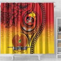 Papua New Guinea 50 Years Shower Curtain Motuan Motifs