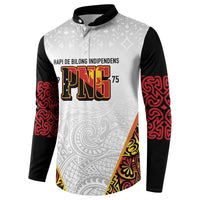 Personalized Papua New Guinea Button Sweatshirt Hapi De bilong Indipendens PNG