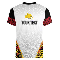 Personalized Papua New Guinea Women V-Neck T-Shirt Hapi De bilong Indipendens PNG