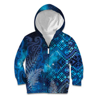 Aotearoa Taniko Matariki Kid Hoodie Cosmic Blue