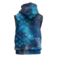 Aotearoa Taniko Matariki Sleeveless Hoodie Cosmic Blue