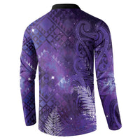 Aotearoa Taniko Matariki Button Sweatshirt Cosmic Violet
