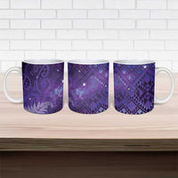 Aotearoa Taniko Matariki Ceramic Mug Cosmic Violet