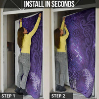 Aotearoa Taniko Matariki Door Cover Cosmic Violet
