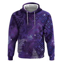Aotearoa Taniko Matariki Hoodie Cosmic Violet