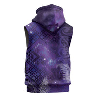 Aotearoa Taniko Matariki Sleeveless Hoodie Cosmic Violet
