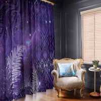 Aotearoa Taniko Matariki Window Curtain Cosmic Violet
